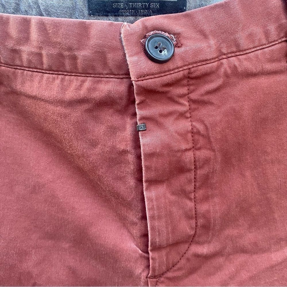 All saints cotton blend red chinos size 36 - Picture 5 of 11